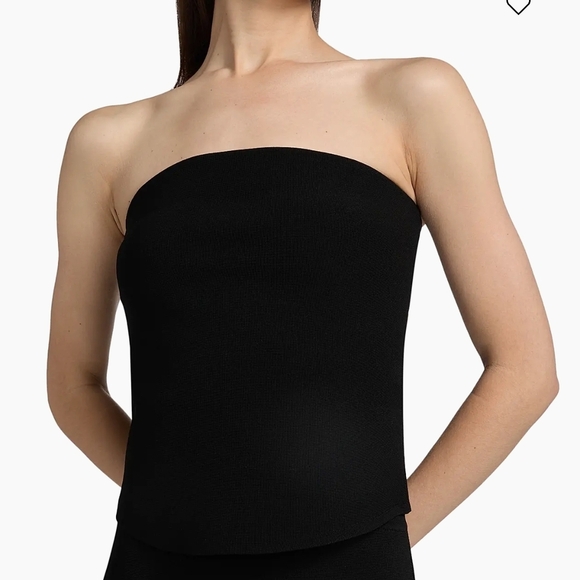 Simkhai Womens Shawn Strapless Bustier   Top Size L Black MSRP $275 - Picture 6 of 9